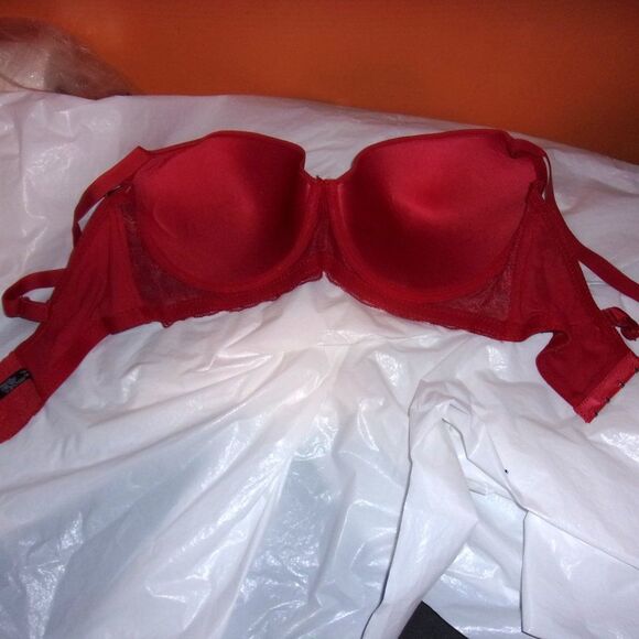 Youmita 40DDD Red Floral Lace Bra NWT - Picture 7 of 12